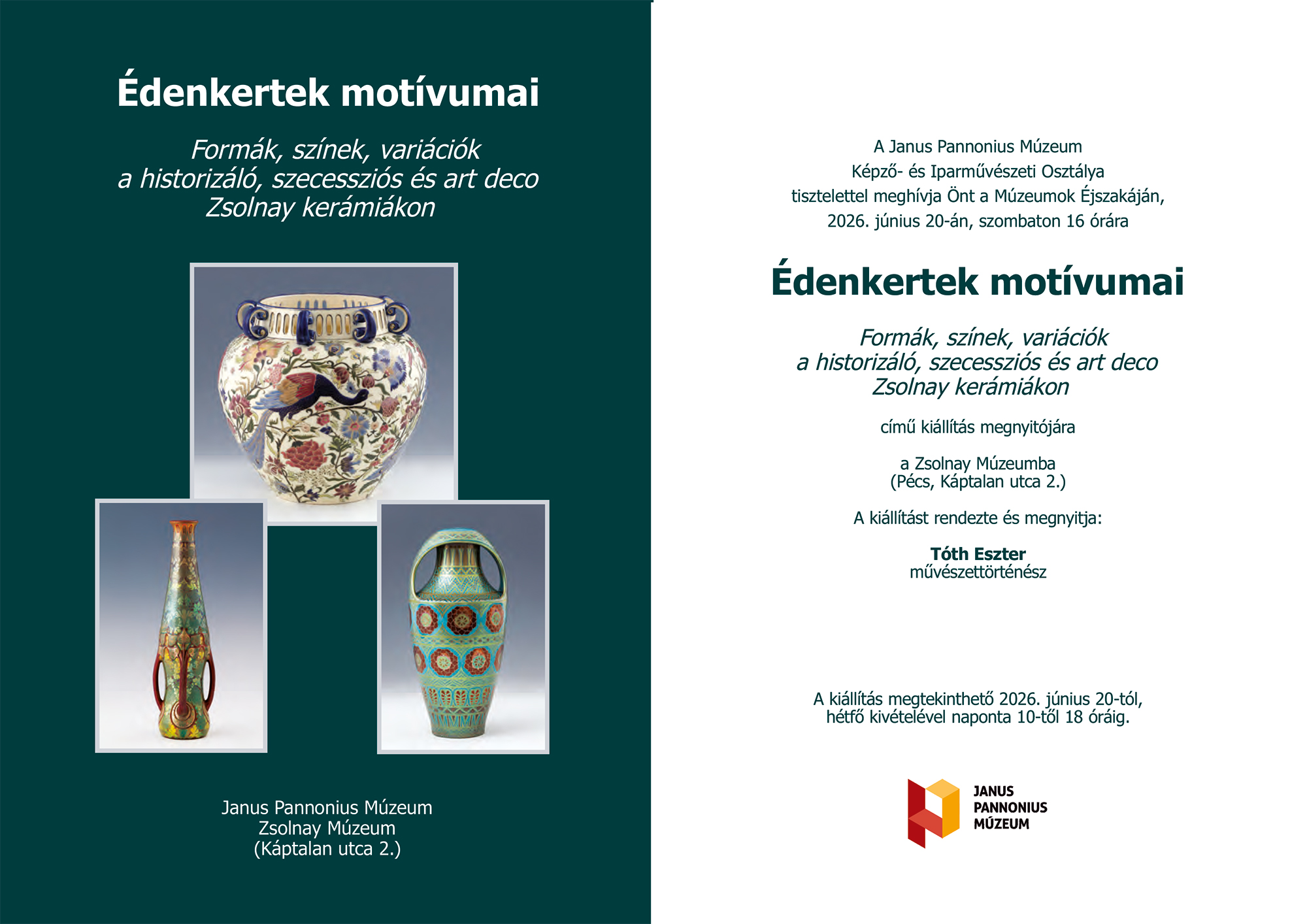 Édenkertek motívumai - kiállítás Tóth Eszter rendezésében