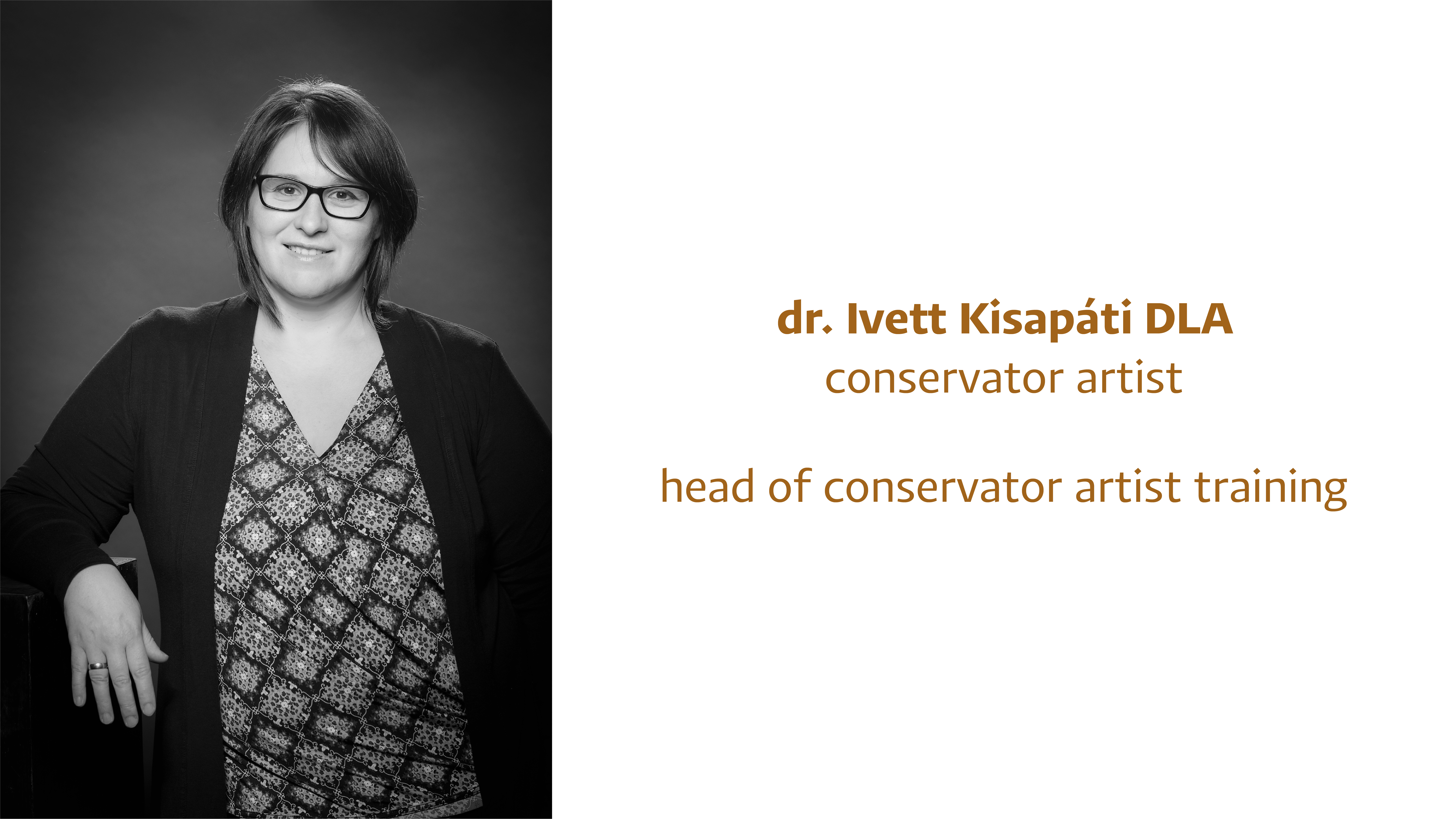 Dr. Ivett Kisapáti, DLA, conservator-restorer artist, head of the conservator-restorer program