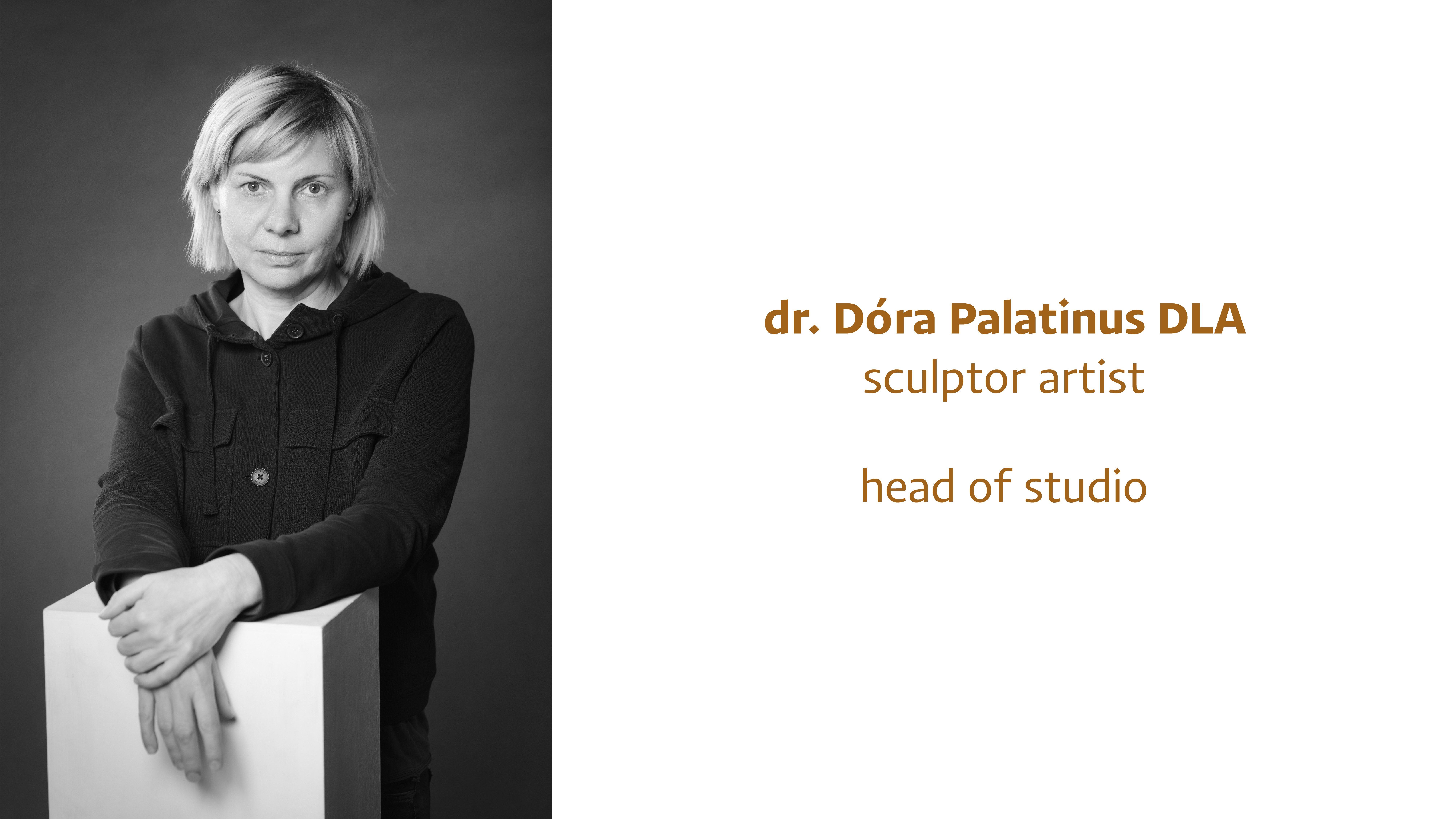 Dr. Dóra Palatinus, sculptor, head of class