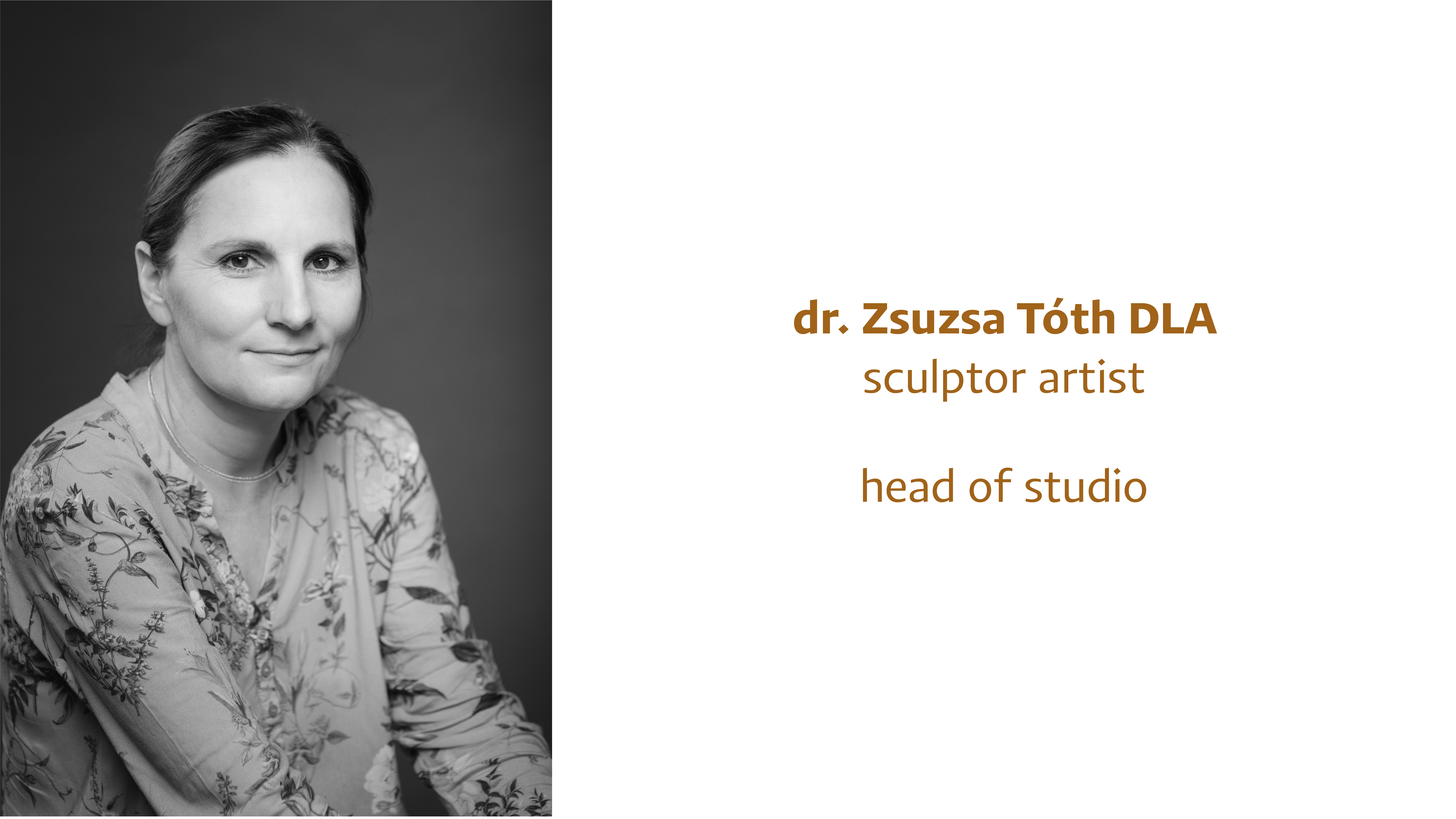 Dr. Zsuzsa Tóth, DLA, sculptor, head of class