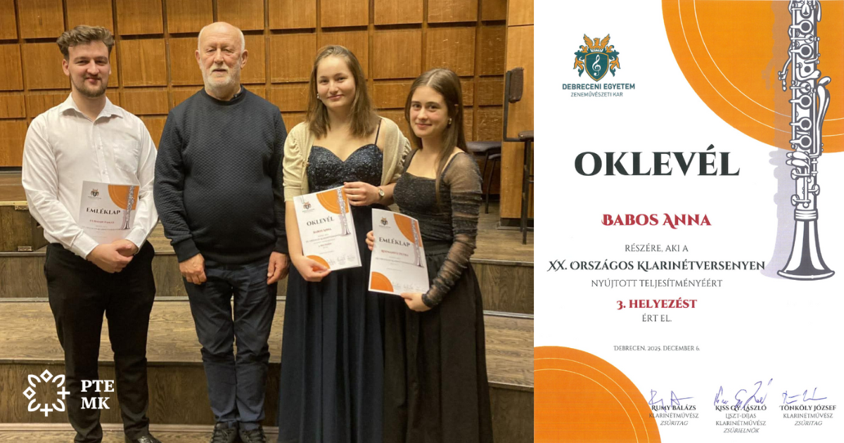 Babos Anna 3. helyezést ért el a XX. Országos Klarinétversenyen