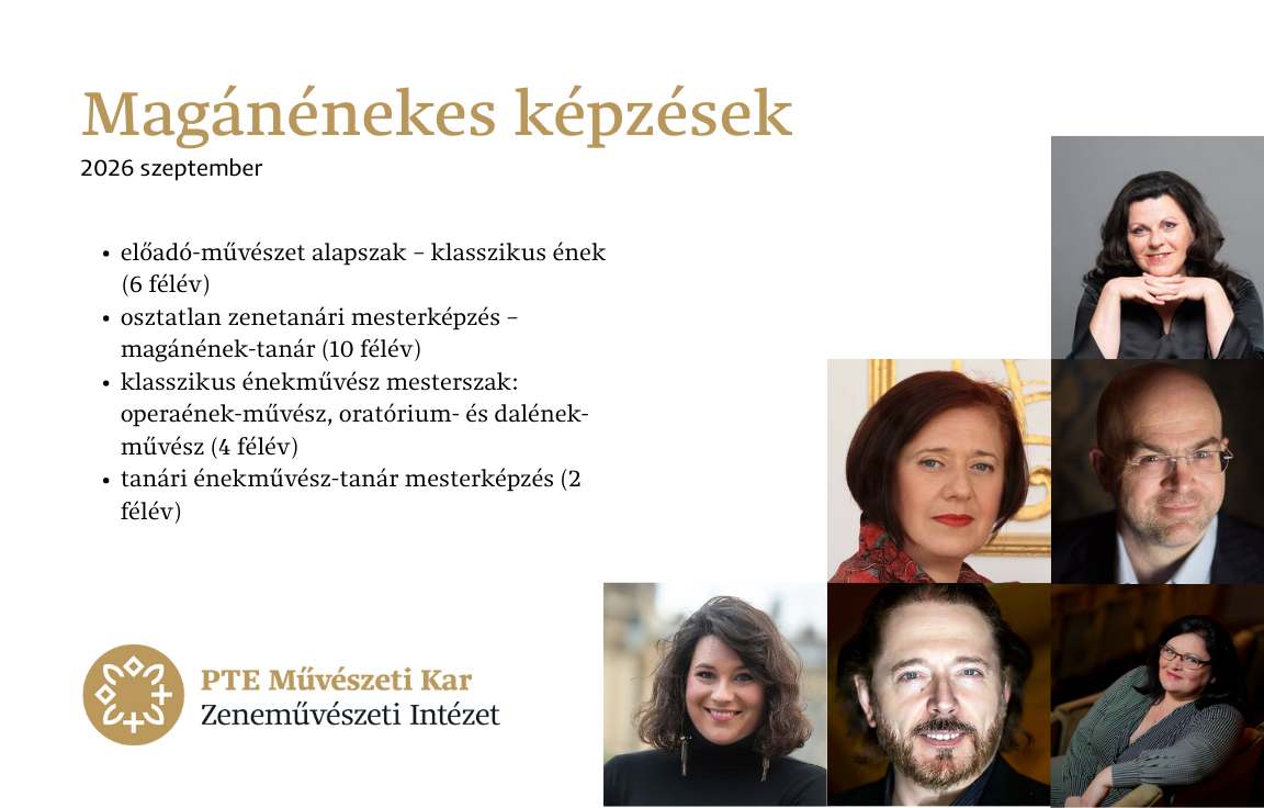 magánénekes képzések PTE MK ZMI