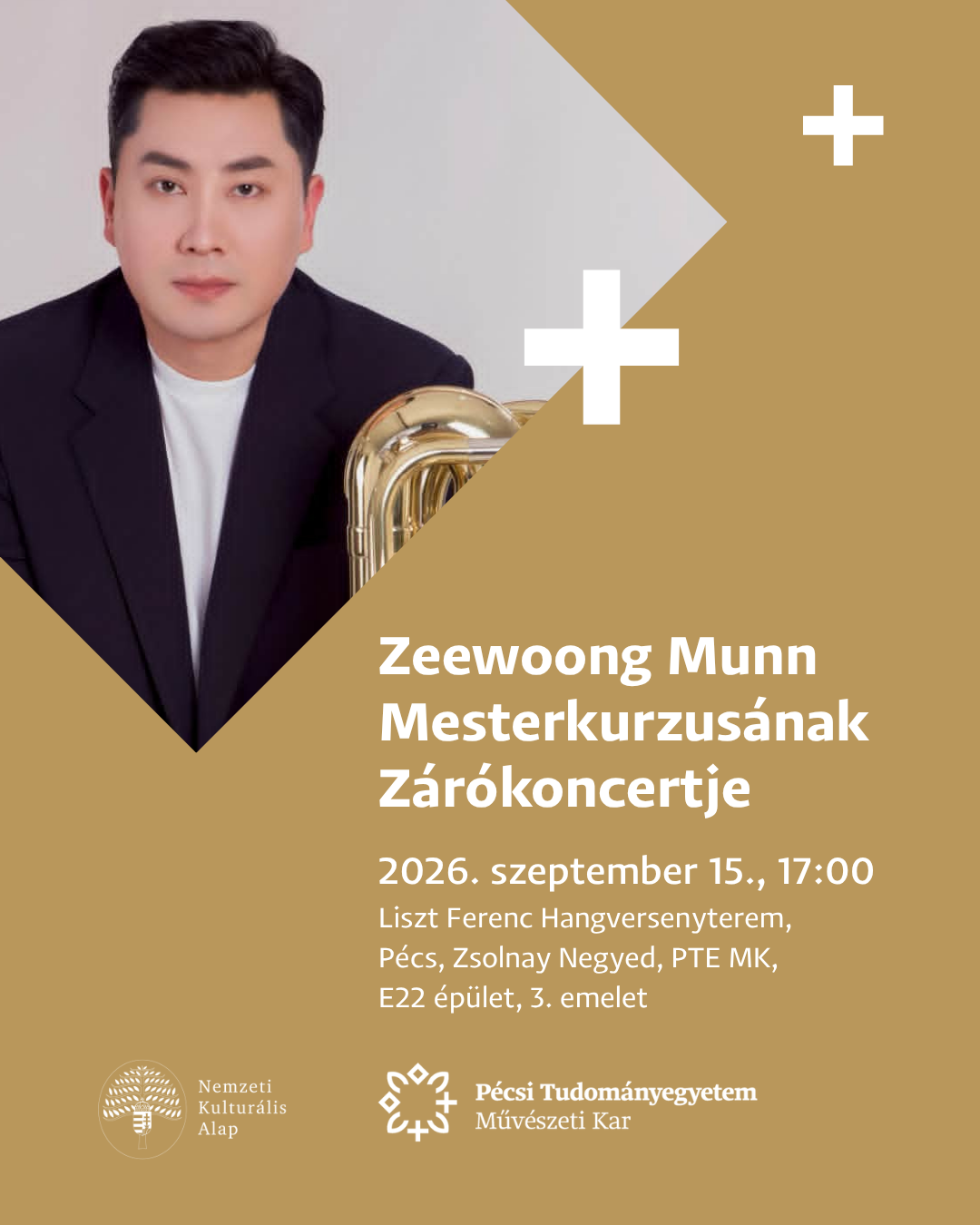 Zeewoong Munn mesterkurzusának zárókoncertje a PTE Művészeti Kar Zeneművészeti Intézetében. 