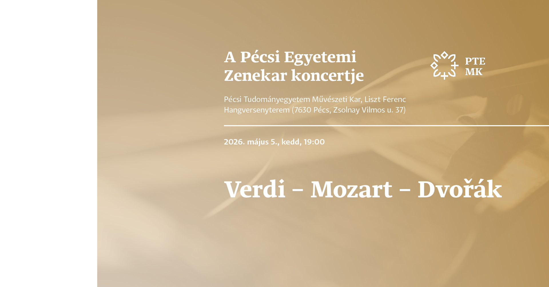 A Pécsi Egyetemi Zenekar koncertje a Művészeti Karon